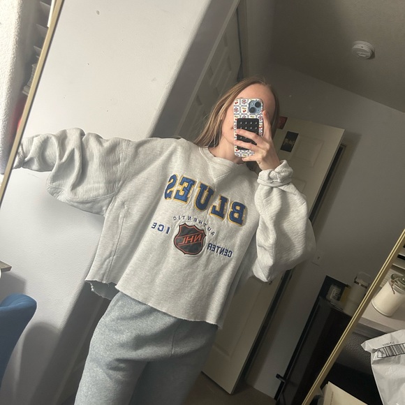 CROPPED NHL VINTAGE STL BLUES CREWNECK - Picture 4 of 4